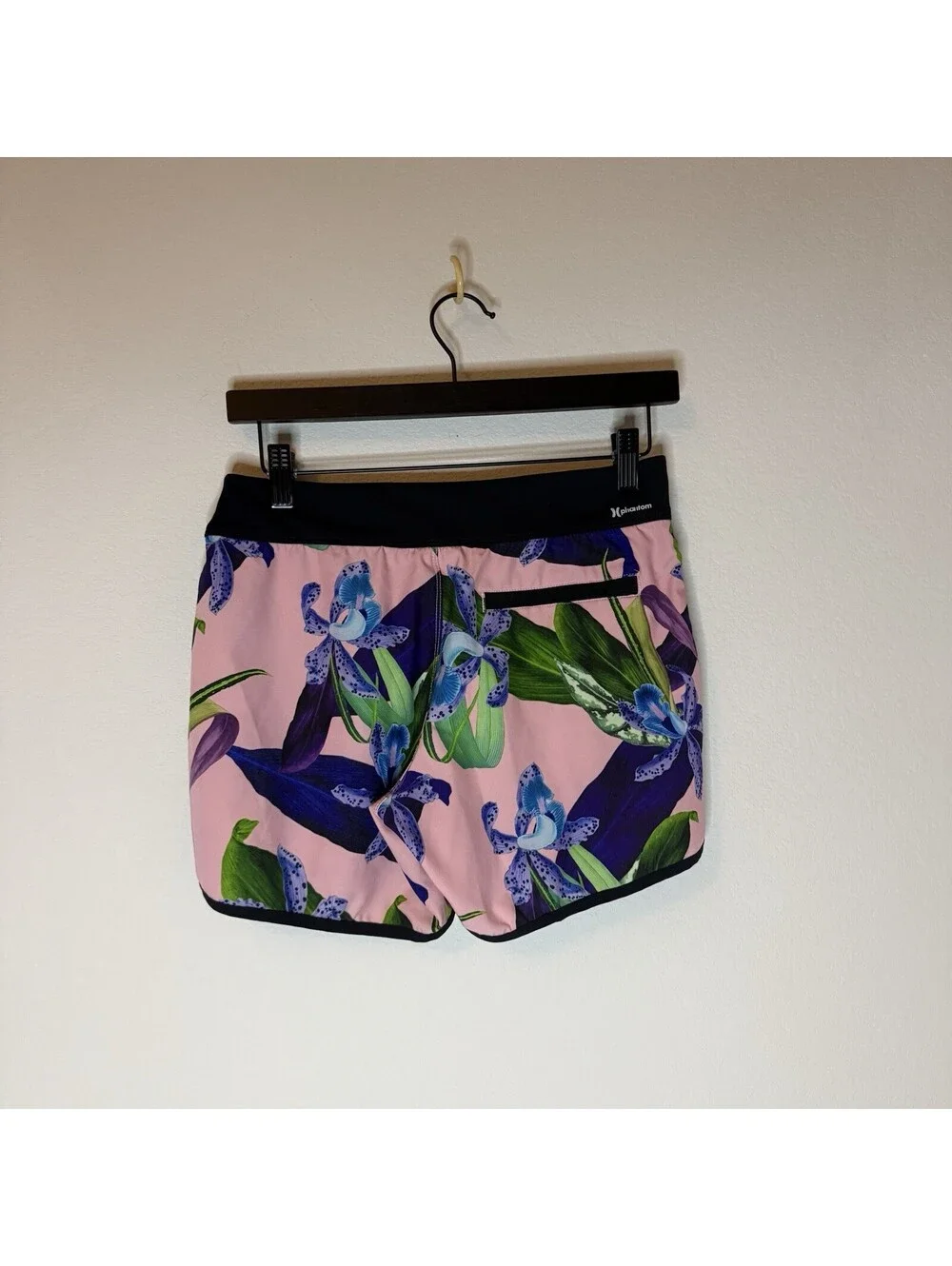 Hurley Phantom Women’s Board Shorts Floral Pink Blue XS Swim Surf Beach